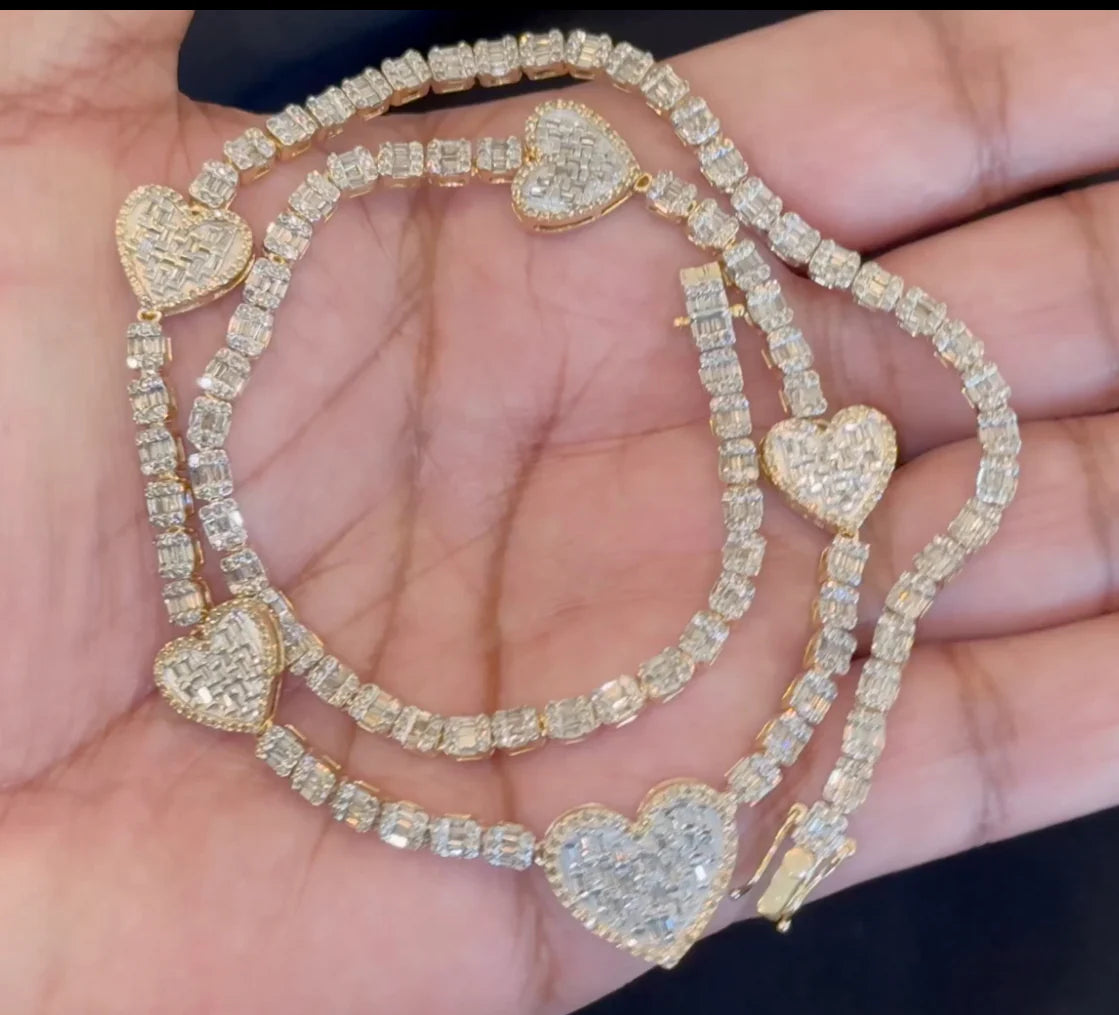 GOLD HEART CHAIN NECKLACE