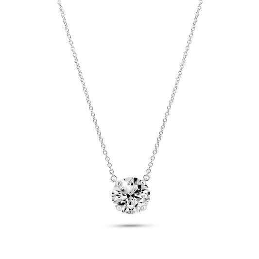 Sterling Silver Solitaire Necklace