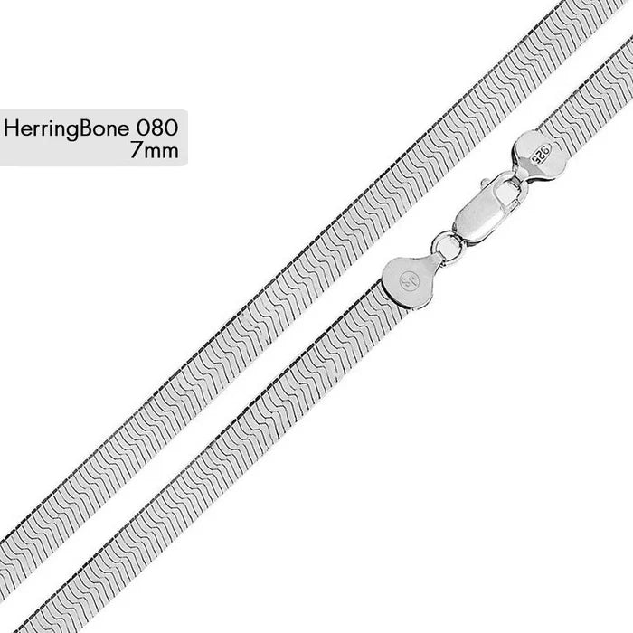 .925 Sterling silver Herringbone